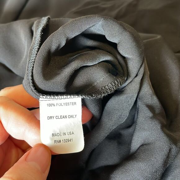 Amanda Uprichard Cherri Strapless Deep V Neckline Black Maxi Dress Size Small - Picture 6 of 6